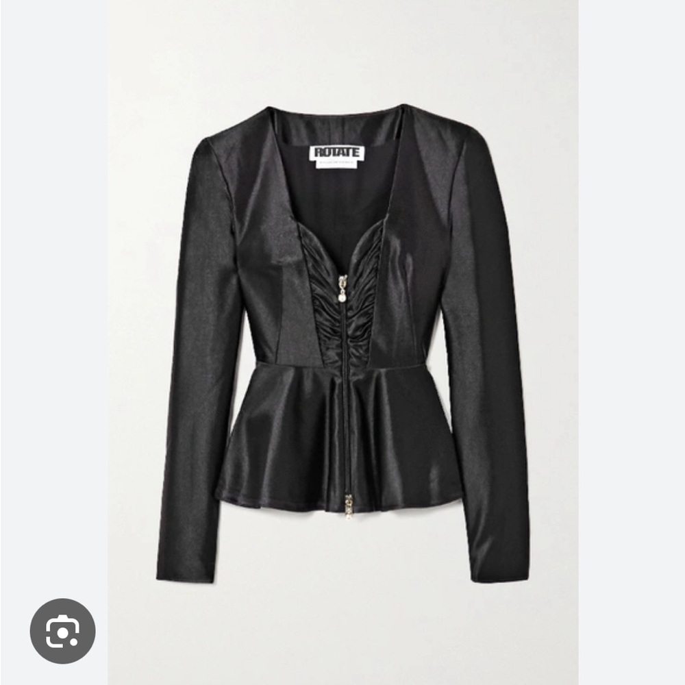 New with tags Rotate by Birger Christensen black peplum blazer. Size 34/US 2.